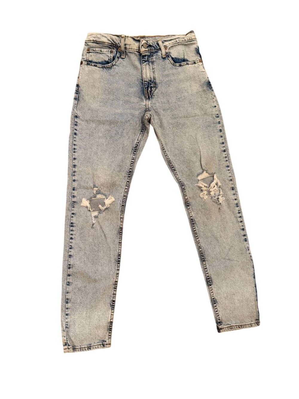 Levi’s 512 Slim Taper Jeans Men's 31x32 Light Wash Distressed Ripped Denim